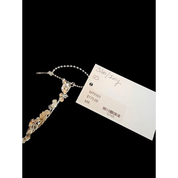 Silver Floral Wire Hair Wreath/Headband/Tiara - Marionat - NWT main image 4